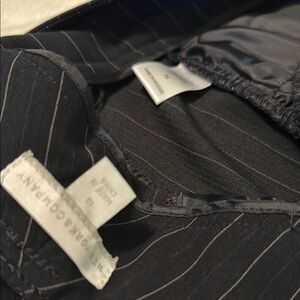 New York & Company Black Pinstriped Straight Legged Slacks